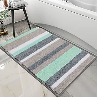 Hebe Non-Slip Bathroom Rug Mat Shag Microfiber Shower Bath Rug Absorbent Bath