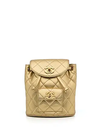 Chanel Black Lambskin Leather Flap Bag Backpack .  Luxury, Lot #79001