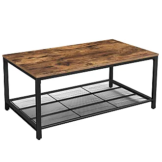 VASAGLE ALINRU Round Coffee Table, Industrial Style Cocktail Table, Durable  Metal Frame, Easy to Assemble, for Living Room, Rustic Brown ULCT88X 39.4