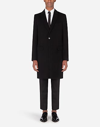 Herren Bekleidung Mäntel Lange Mäntel und Wintermäntel Dolce & Gabbana Kaschmir Zweireihiger Mantel aus Kaschmir in Schwarz für Herren 