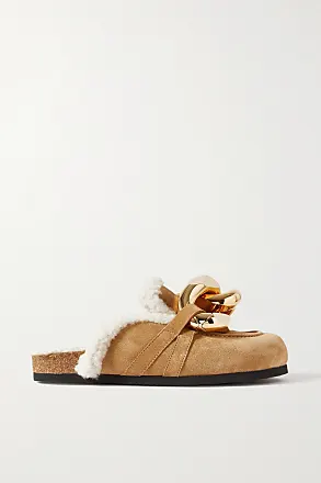 Crawford Shearling-Lined Suede Slippers