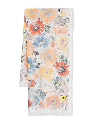 Bimba y Lola floral-motif square-body scarf, Neutrals