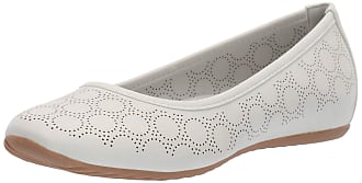 Easy Street Womens Cosmic Ballerina Slip-on with Cutouts Ballet Flat, White, 6.5 N US