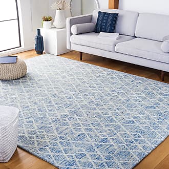 Safavieh Metro Collection 8 x 10 BlueIvory MET994M Handmade Premium Wool Living Room Dining Bedroom Area Rug