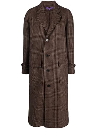 check-patterned wool coat