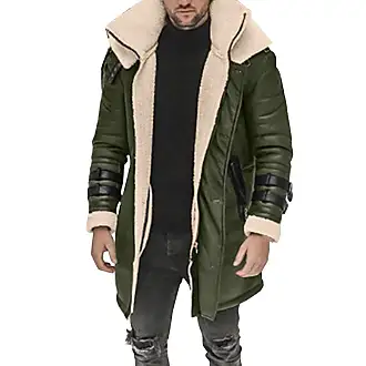 Generico Giacca Uomo Jacket in Ecopelle Giubbotto Antivento Caldo Casual  Multitasche Vintage da Moto Giacca In Pelle Uomo Giacca Uomo Invernale