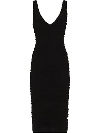 Dolce & Gabbana tulle ruched fitted dress - Black