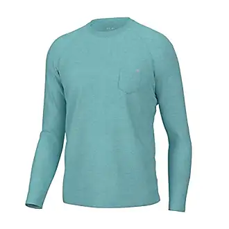 Huk Men's Waypoint SS Crew Baraboo Strip - Island Paradise - Medium