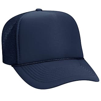 OTTO Polyester Foam Front 5 Panel Pro Style Mesh Back Trucker Hat - Navy