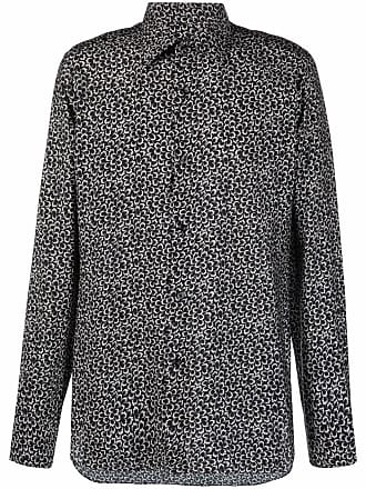 Tom Ford micro-pattern print shirt - men - Viscose/Silk - 39 - Black