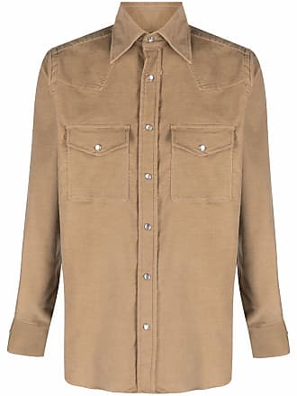 Tom Ford Western style shirt - men - Elastane/Polyester/Cotton - 39 - Neutrals