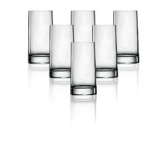 Luigi Bormioli Strauss 9 oz Hi-Ball Drinking Glasses (Set of 6), Clear, 6  Count