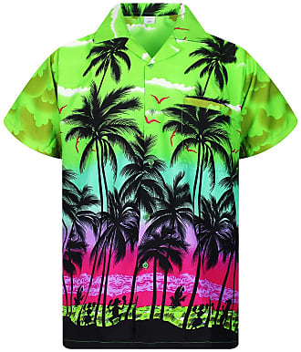 V.H.O. Funky Hawaiian Shirt, Beach, Verde, 4XL