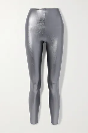 Ladies Latex Vinyl Shiny Leggings PVC PU High Waisted Stretch Wet