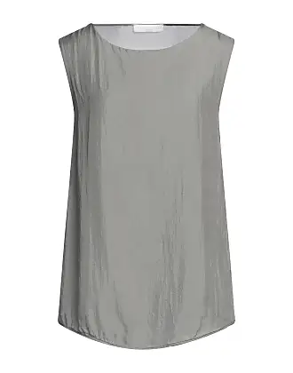 Tops & Tank tops Fabiana Filippi - V-neck grey stretch silk tank