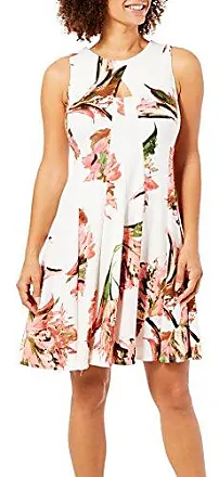 GABBY SKYE SUMMER DRESS SIZE 8 MADE IN VIETNAM ZIP BACK SLEEVELESS FLORAL