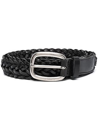 Mulberry 4cm Braided Leather Belt - Men - Black Belts