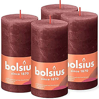 4 Stück Bolsius 4er-Pack/Tray Stumpenkerze 60 x 40 mm rot