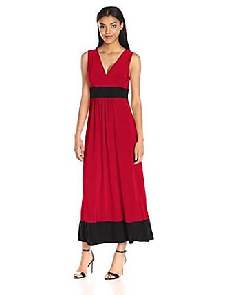 Star Vixen Womens Plus Size Sleeveless Round Neck Maxi Dress with Color Piping