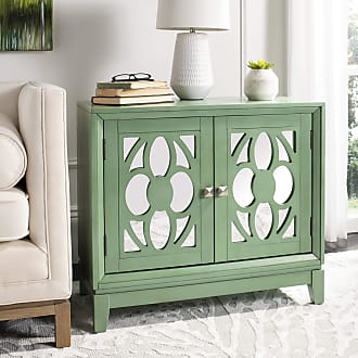 Safavieh Home Shannon Turquoise Mirrored 2-door Chest