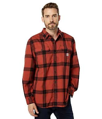 Carhartt 105702 Loose Fit Midweight Plaid Shirt for Men | Navy | Size Medium/R