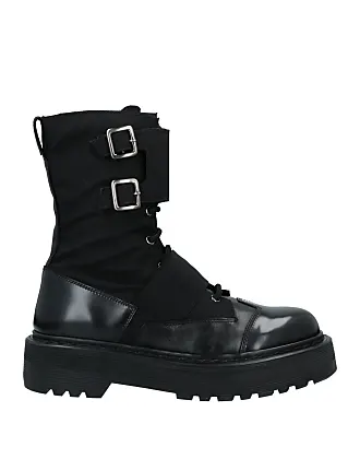 Premiata logo-patch leather ankle boots - Black