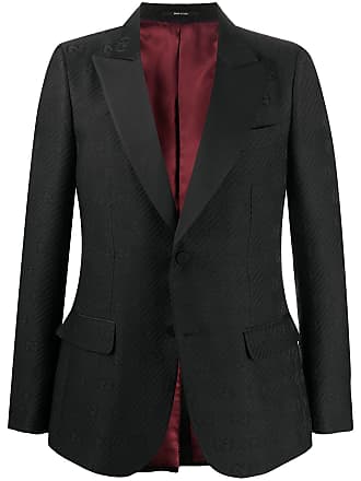Gucci - Logo Monogram Blazer - Men - Silk/Cupro/Viscose/Wool - 46 - Black