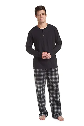 sólido Top camis & impressão xadrez Calças Conjunto de pijama