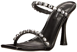 Nine West Nine West Womens ARIA Heeled Sandal, Black, 8.5