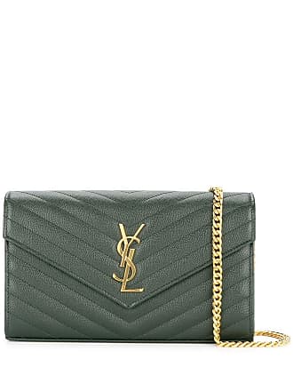 Yves Saint Laurent Green Leather Zipper Shoulder Bag - Yoogi's Closet