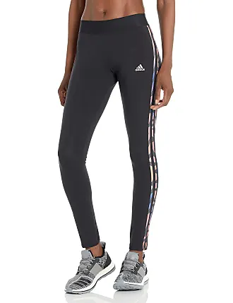 adidas Womens Lightweight High Rise 3-Stripe Mesh 7/8 Leggings (Small,  Black/White)