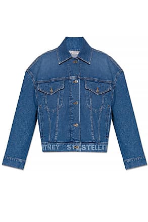 Damen Bekleidung Jacken Jeansjacken und Denimjacken Stella McCartney Denim Oversized-jeansjacke Mit Print in Blau 