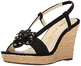 anne klein navy wedge shoes