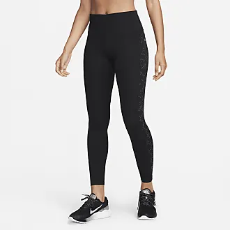 Zwart Nike 7/8-legging met hoge taille, zakken en complete