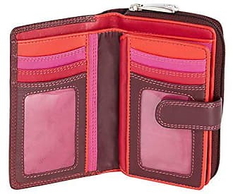 Visconti ® Leder Portemonnaie Damen RFID Schutz Geldbeutel Damen Geldbörse Bifold Mehrfarbig Portmonee in Geschenk-Box ''POLKA'' 