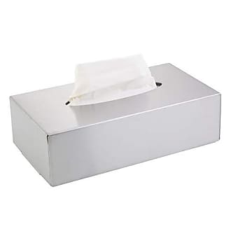NEU Serviettenspender Kosmetiktuchspender Taschentuchbox Bad Weiß Silber modern 