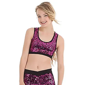 CHICTRY Women's Shiny Sparkle Sequins Underwire Padded Bra Top
