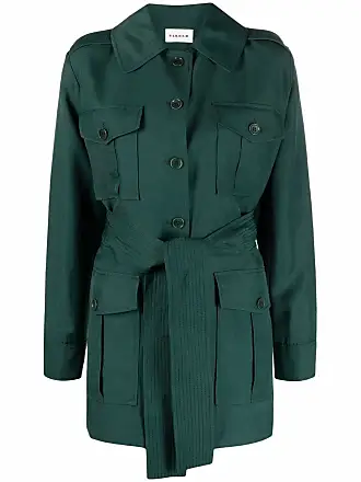 Cadel belted double-breasted shell trench coat