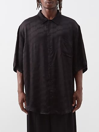 Balenciaga Men's Grey Camouflage Oversized Vacation Shirt, Brand Size 39  (Neck Size 15.5) 