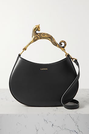 Tempo by Lanvin Leather Bag with Sequence by Lanvin Chain for Female - Black - One Size - Lanvin