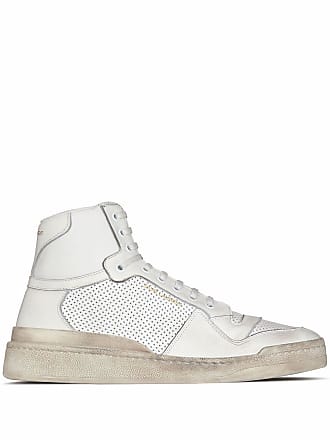 Saint Laurent SL24 leather high-top sneakers - women - Rubber/LeatherLeather - 36.5 - White
