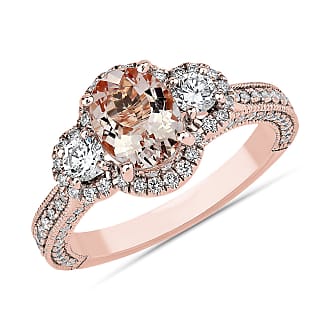 Blue Nile Morganite and Diamond Fashion Ring in 14k Rose Gold