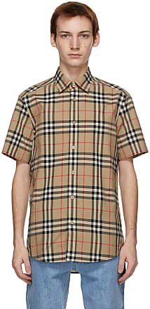 burberry grey check shirt