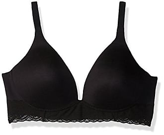 Warner's Womens Plus-Size Simply Perfect Supersoft Lace Wirefree Bra Bra, Rich Black, 34B