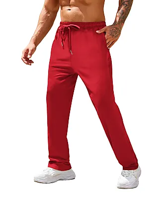COOFANDY Men's Cotton Sweatpants Open Bottom Lounge Pants Lightweight  Casual Jogger Pants with Pockets