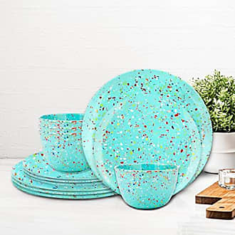 Zak Designs 'Bluey' 2pk 8 Melamine Bamboo Dining Plate Set