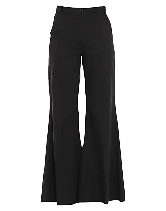 8 By YOOX COTTON HIGH-WAIST FLARED PANTS, Black Women's Casual Pants
