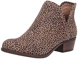 Lucky Brand Leopard Print Animal Print Tan Brown Ankle Boots Size