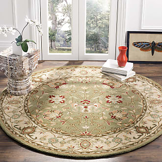 Safavieh Antiquity Collection 36 x 36 Round Sage AT21D Handmade Traditional Oriental Premium Wool Area Rug