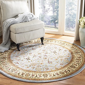 Safavieh Lyndhurst Collection 10 x 10 Round Light Blue/Ivory LNH312B Traditional Oriental Non-Shedding Dining Room Entryway Foyer Living Room Bedroom Area Rug